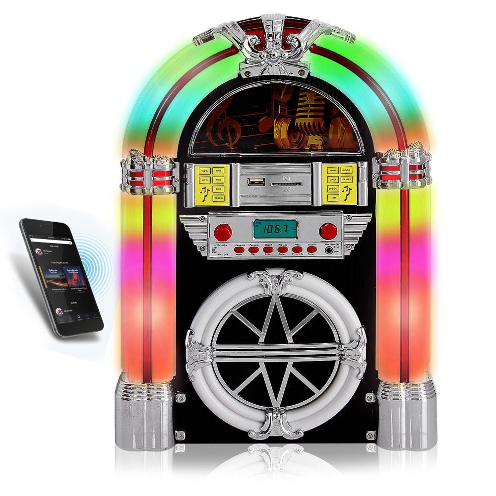 Pyle Bluetooth Jukebox MP3 Speaker System, AM/FM Radio, USB/SD Reader