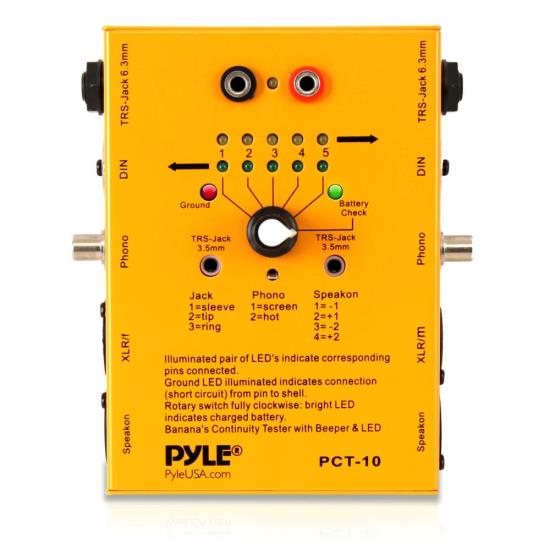 8 Plug Pro Audio Cable Tester