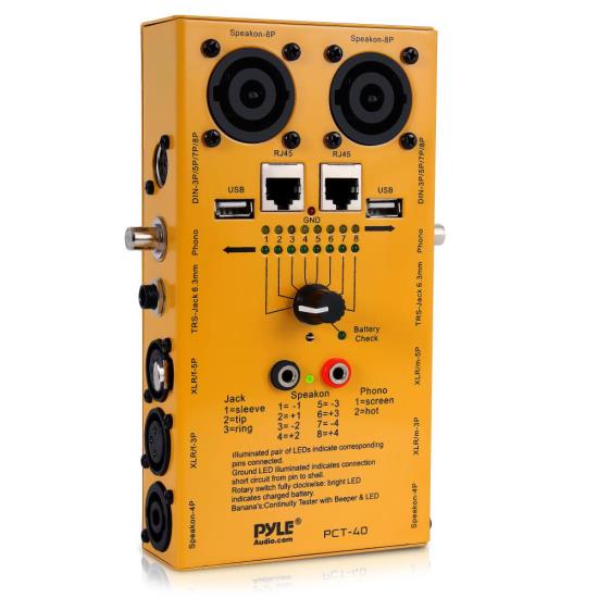 12 Plug Pro Audio Cable Tester