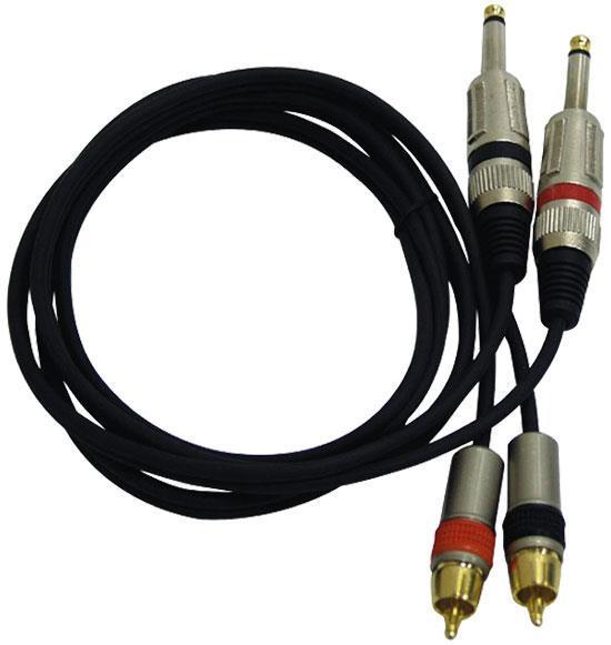 Dual 5ft. Professional Audio Link Cable 1/4'' Male to RCA Male