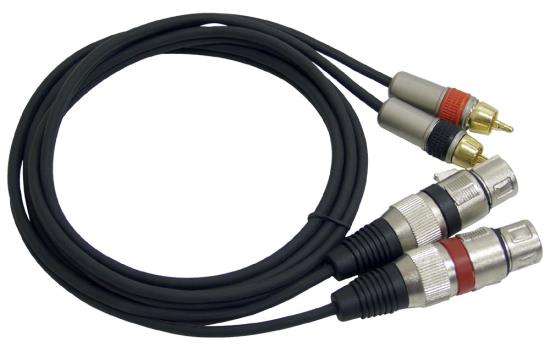 Dual 5ft. Professional Audio Link Cable XLR Female to RCA Male