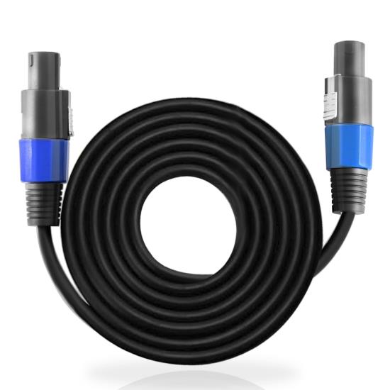 15' Foot Professional Speaker Cable Male Compatible With Speakon Connector to Male Compatible With Speakon Connector