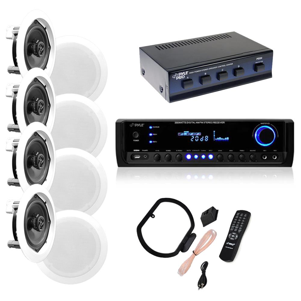 4 Pairs Of 150w 5 25 In Wall In Ceiling Stereo Speakers W 300w
